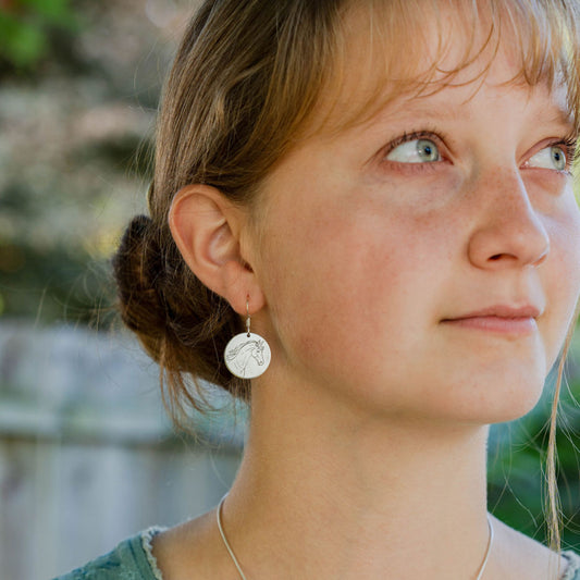 Minimalist Sterling Silver Earrings - Freedom