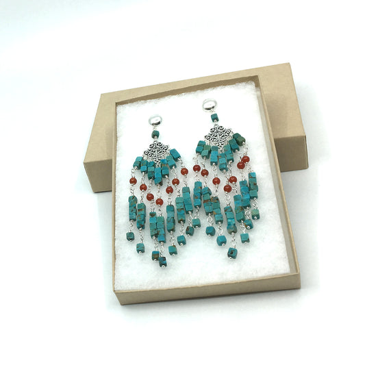 Custom Kingman Turquoise Earrings by Buckaroo Bling