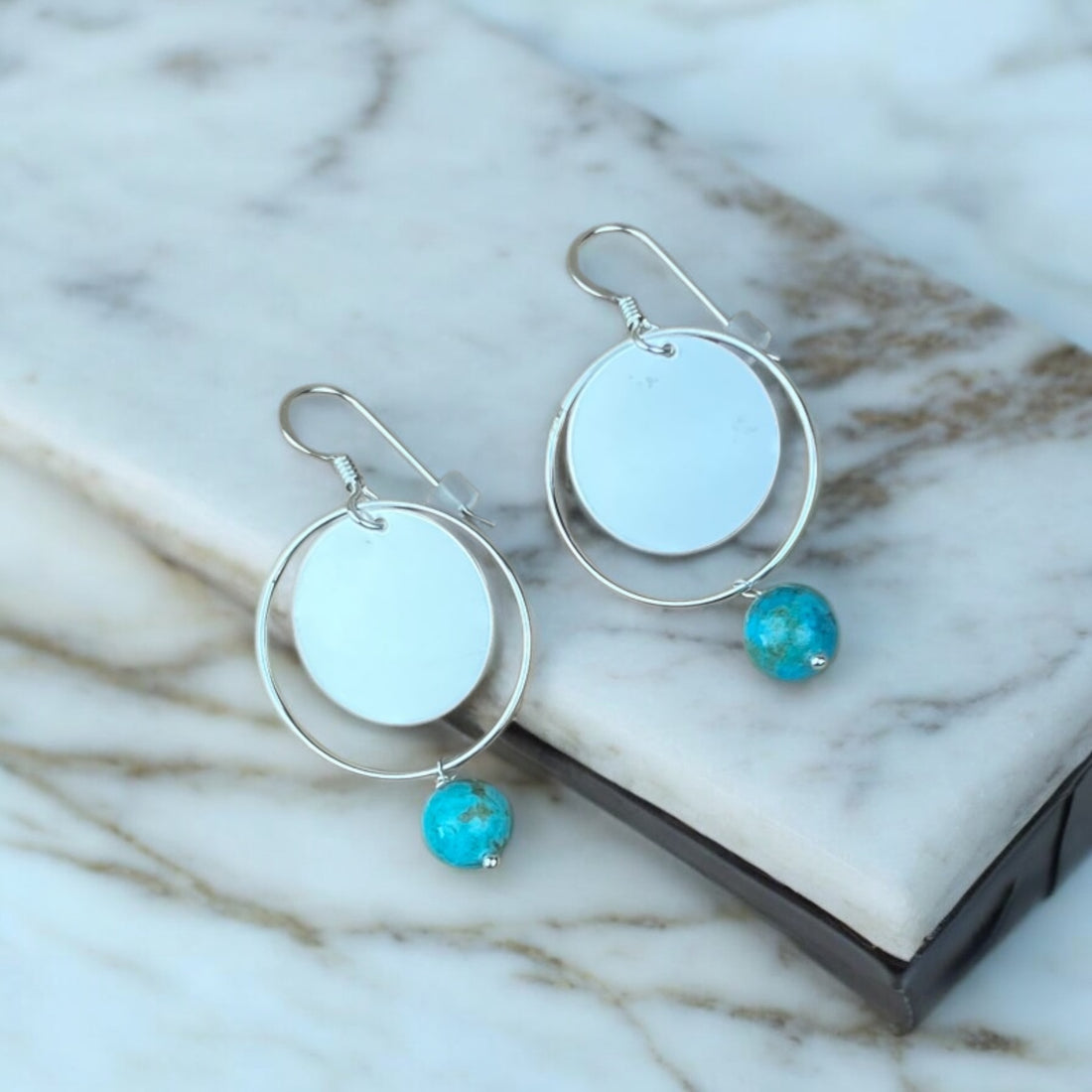 Silver and Turquoise Earrings by Bling Boheme