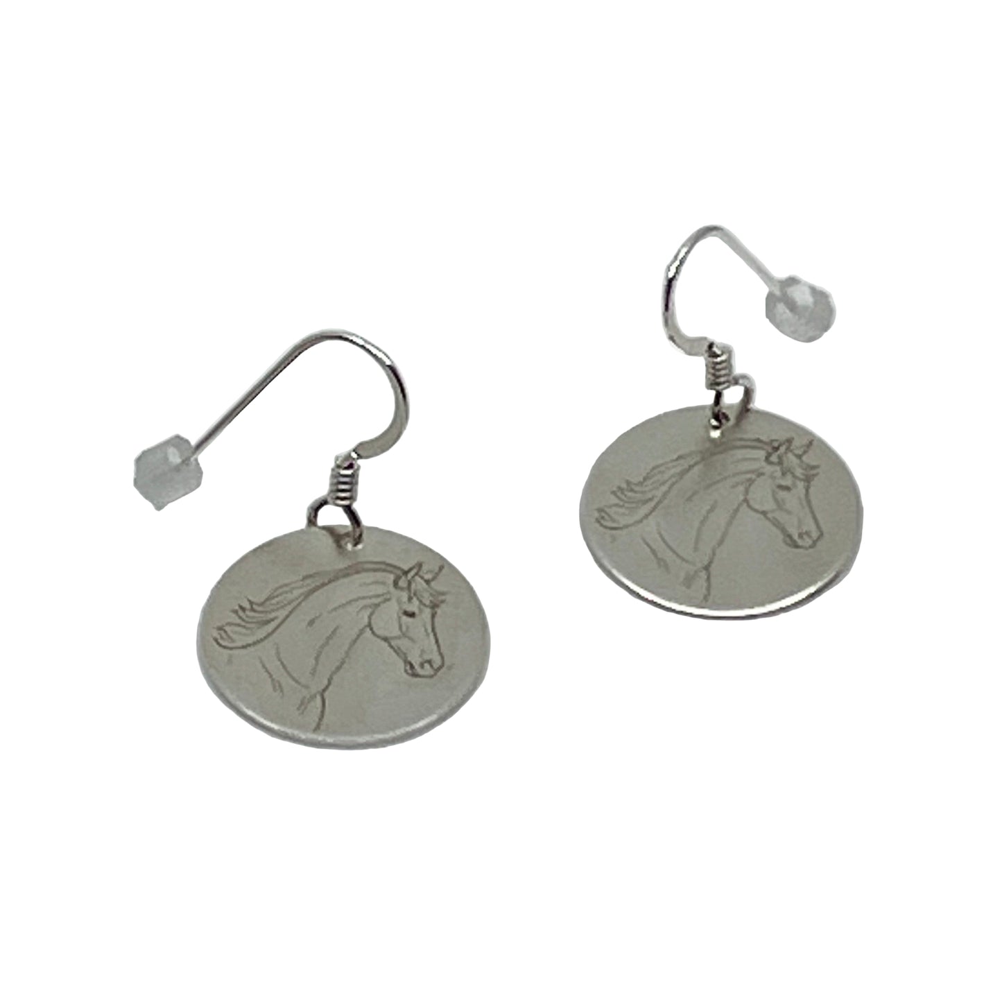 Minimalist Silver Earrings Freedom white background