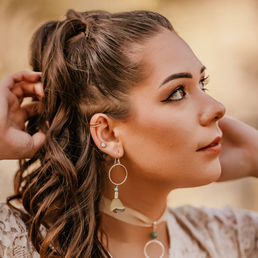 Long Summer Earrings Closeup