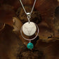 Circle Sterling Silver Jewelry Set With Turquoise
