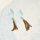 Engraved Earrings with Fringe - Freedom