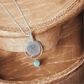 Circle Pendant with Turquoise - Big Sky